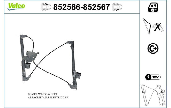Window regulator 852567 Valeo, Image 2