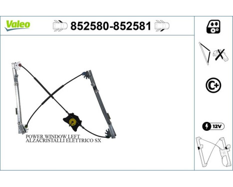 Window regulator 852580 Valeo, Image 2