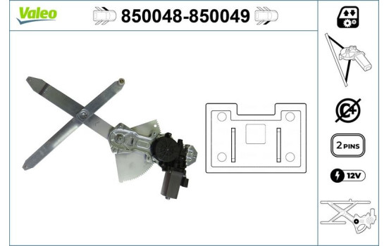 Window regulator mechanism 850049 Valeo, Image 3