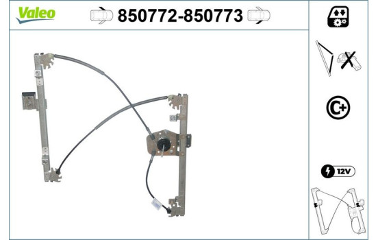 Window regulator mechanism 850772 Valeo, Image 2