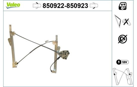 Window regulator mechanism 850922 Valeo