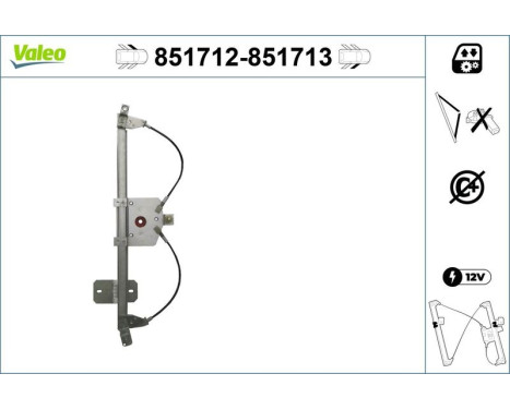Window regulator mechanism 851712 Valeo, Image 2