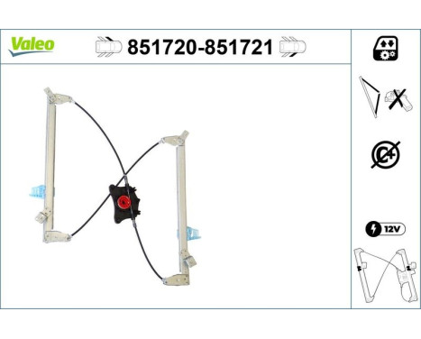 Window regulator mechanism 851720 Valeo, Image 2