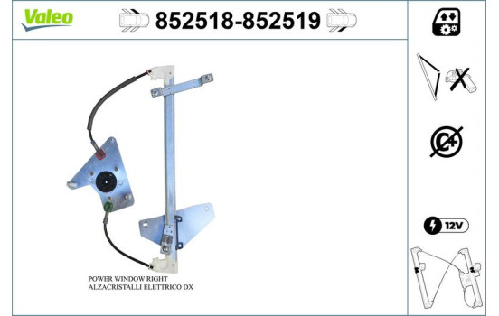 Window regulator mechanism 852518 Valeo, Image 2