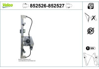 Window regulator mechanism 852526 Valeo