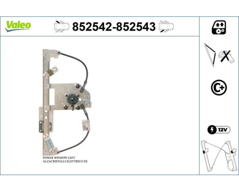 Window regulator mechanism 852542 Valeo, Image 2