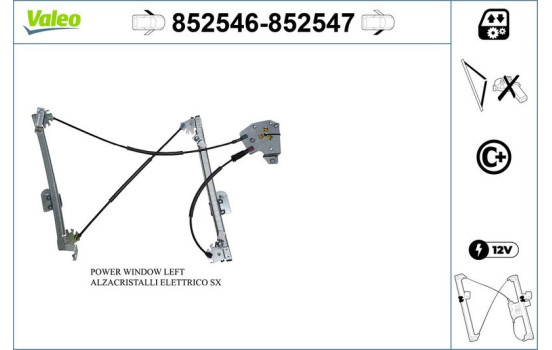Window regulator mechanism 852546 Valeo, Image 2