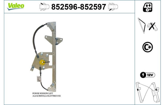 Window regulator mechanism 852596 Valeo, Image 2