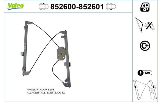 Window regulator mechanism 852601 Valeo, Image 2