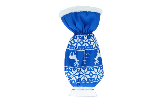 Carpoint Ice Scraper with Glove Blue+Print
