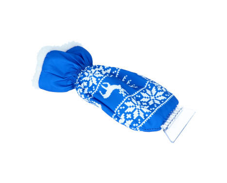 Carpoint Ice Scraper with Glove Blue+Print, Image 2