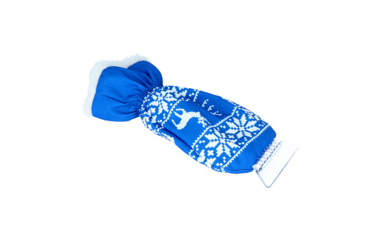 Carpoint Ice Scraper with Glove Blue+Print, Image 2