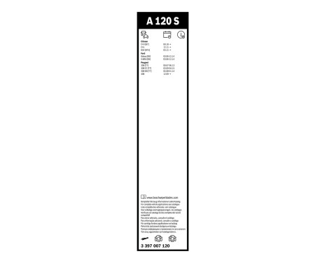 Bosch Aerotwin A120S wiper blades - Length: 750/650 mm - set of front wiper blades, Image 3