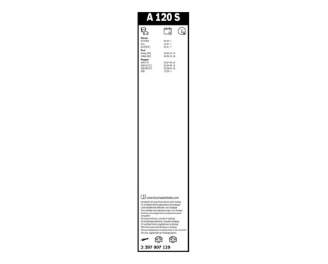 Bosch Aerotwin A120S wiper blades - Length: 750/650 mm - set of front wiper blades, Image 14
