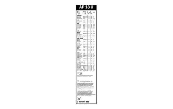 Bosch Aerotwin AP18U wiper blade - Length: 450 mm - single front wiper blade, Image 14