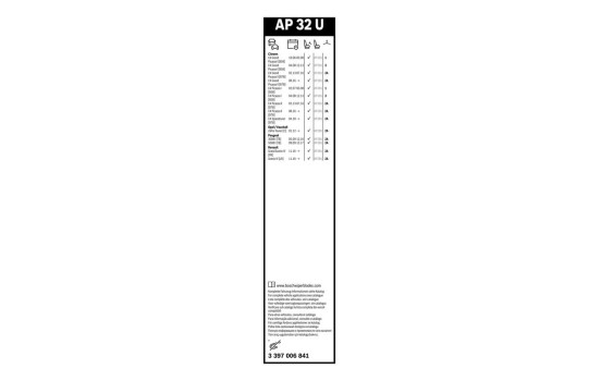 Bosch Aerotwin AP32U wiper blade - Length: 800 mm - single front wiper blade, Image 14