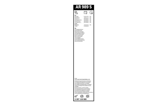 Bosch Aerotwin AR989S wiper blades - Length: 575/400 mm - set of front wiper blades, Image 11