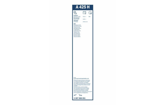 Bosch rear wiper A425H - Length: 425 mm - rear wiper blade, Image 10
