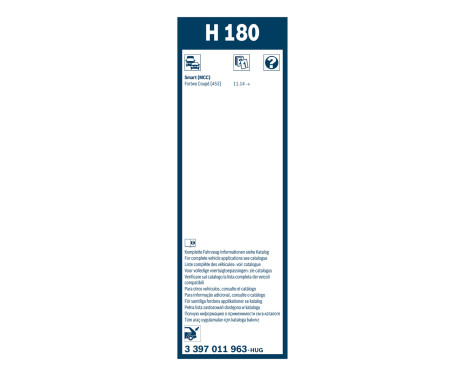 Bosch rear wiper H180 - Length: 180 mm - rear wiper blade, Image 4