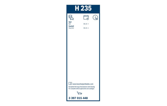Bosch rear wiper H235 - Length: 235 mm - rear wiper blade, Image 6