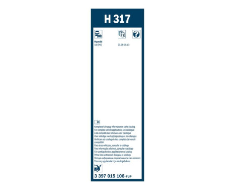 Bosch rear wiper H317 - Length: 300 mm - rear wiper blade, Image 7