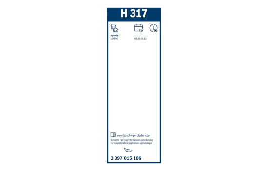 Bosch rear wiper H317 - Length: 300 mm - rear wiper blade, Image 7