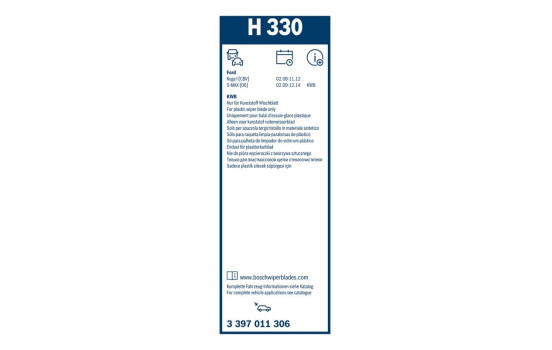 Bosch rear wiper H330 - Length: 330 mm - rear wiper blade, Image 10