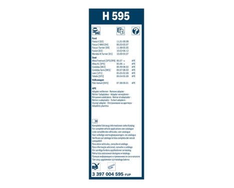 Bosch rear wiper H595 - Length: 280 mm - rear wiper blade, Image 7