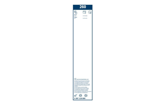Bosch Twin 260 wiper blades - Length: 260/260 mm - set of front wiper blades, Image 5