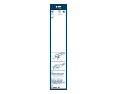Bosch Twin 472 wiper blades - Length: 425/380 mm - set of front wiper blades, Image 3