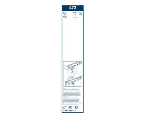 Bosch Twin 472 wiper blades - Length: 425/380 mm - set of front wiper blades, Image 10