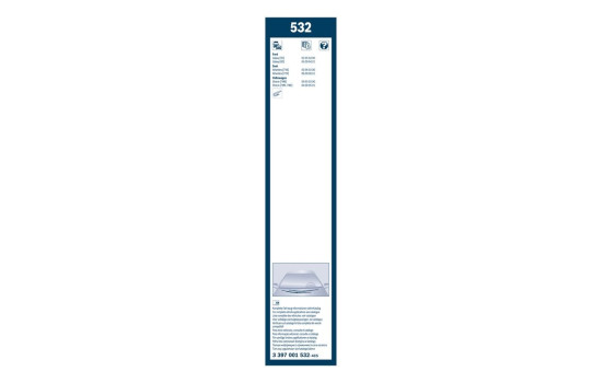 Bosch Twin 532 wiper blades - Length: 700/700 mm - set of front wiper blades, Image 3