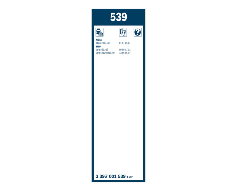 Bosch Twin 539 wiper blades - Length: 650/550 mm - set of front wiper blades, Image 3