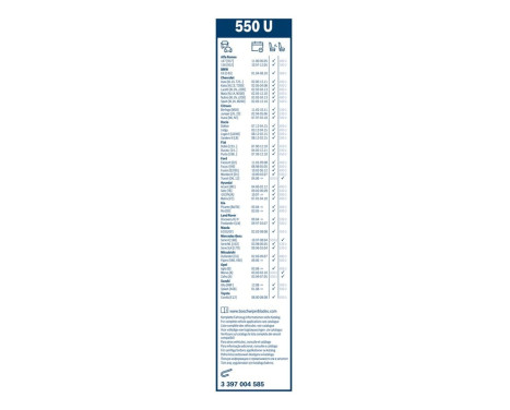 Bosch Twin 550U wiper blade - Length: 550 mm - single front wiper blade, Image 5