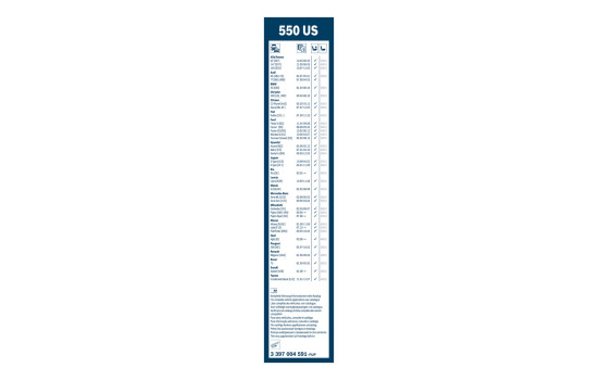 Bosch Twin 550US wiper blade - Length: 550 mm - single front wiper blade, Image 3