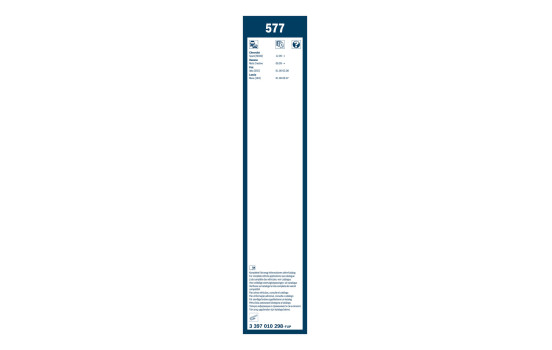 Bosch Twin 577 wiper blades - Length: 575/380 mm - set of front wiper blades, Image 3