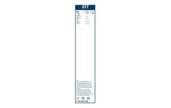 Bosch Twin 577 wiper blades - Length: 575/380 mm - set of front wiper blades, Image 10