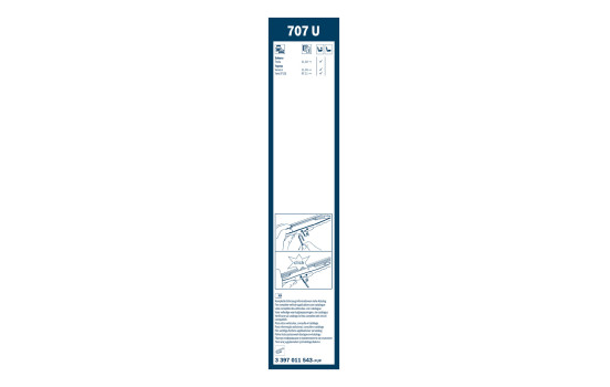 Bosch Twin 707U wiper blade - Length: 700 mm - single front wiper blade, Image 3
