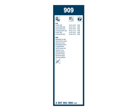 Bosch Twin 909 wiper blades - Length: 550/550 mm - set of front wiper blades, Image 3