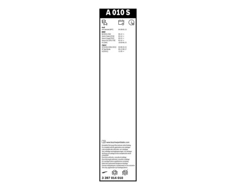 Bosch windscreen wipers Aerotwin A010S - Length: 600/450 mm - set of wiper blades for, Image 14