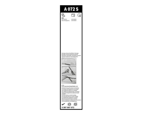Bosch windscreen wipers Aerotwin A072S - Length: 600/475 mm - set of wiper blades for, Image 8