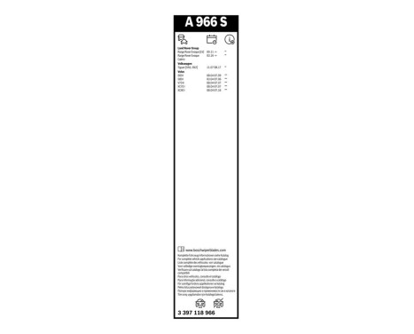 Bosch windscreen wipers Aerotwin A966S - Length: 600/530 mm - set of wiper blades for, Image 10