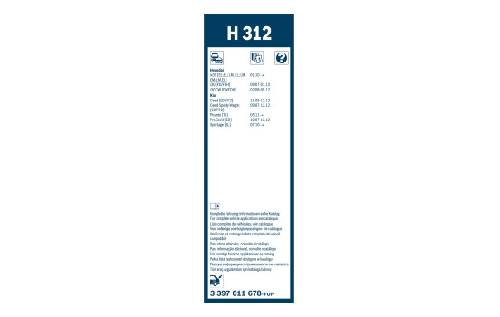 Bosch Windshield Wiper Blades Value Pack AR552S + H312, Image 19