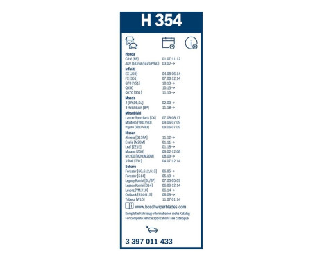 Bosch Windshield Wiper Blades Value Pack AR601S + H354, Image 27