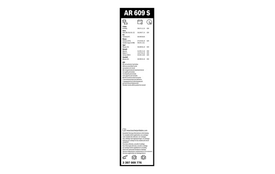 Bosch Windshield Wiper Blades Value Pack AR609S + 400U, Image 15