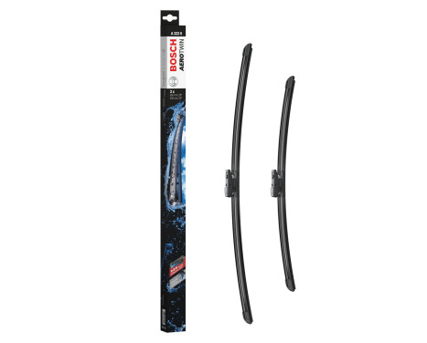 Bosch windshield wipers Aerotwin A322S - Length: 650/500 mm - set of wiper blades for