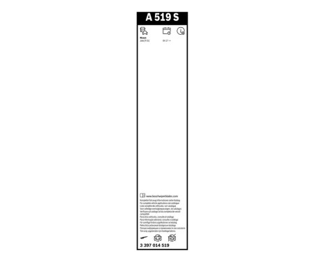 Bosch windshield wipers Aerotwin A519S - Length: 600/340 mm - set of wiper blades for, Image 14