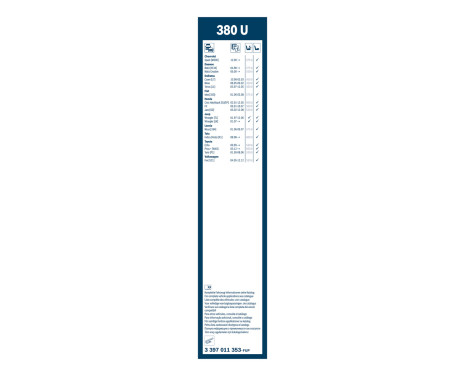Bosch Windshield wipers discount set front + rear 531+380U, Image 4