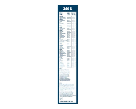Bosch Windshield wipers discount set front + rear 534+340U, Image 15