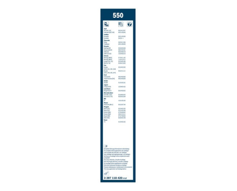 Bosch Windshield wipers discount set front + rear 550+340U, Image 15
